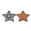 Printed Basswood Pendants WOOD-S045-056B-2