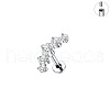 G23 Titanium Micro Pave Clear Cubic Zirconia Cartilage Earrings WG0DE3D-01-1