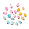 Dyed Natural Agate Cube Charms PALLOY-JF03963-1