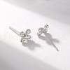 Delicate S925 Sterling Silver Clear Cubic Zirconia Stud Earrings QB2438-2-3