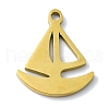 304 Stainless Steel Pendants STAS-C097-19G-1