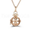 Alloy Cage Pendant Necklaces MF5762-8-1