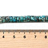 Synthetic Silver Line Turquoise Beads Strands G-L617-F03-3x6mm-5