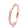 2mm Matte Plain Dome Finger Ring for Girl Women RJEW-C012-01E-RG-3