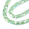 Electroplate Glass Beads Strands EGLA-N002-25-E01-3