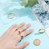 4Pcs 4 Styles Stainless Steel Grooved Finger Ring Settings STAS-LP0001-43G-02-3