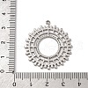 304 Stainless Steel Pendants STAS-L022-519P-3
