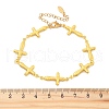 201 Stainless Steel Link Bracelets for Women BJEW-Z103-01G-02-5