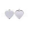 Tarnish Resistant 304 Stainless Steel Pendant Cabochon Settings X-STAS-P210-10P-02-1