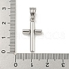304 Stainless Steel Cubic Zirconia Pendants STAS-C102-06A-P-3