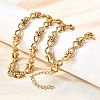 304 Stainless Steel Oval Infinity Link Chain Necklaces for Women Men NJEW-K249-20B-G-1