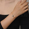 Stainless Steel Heart-shape Clover Link Bracelets OH1703-2-2