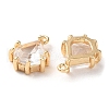 Real 18K Gold Plated Brass Micro Pave Cubic Zirconia Charms KK-Q779-08G-02-2