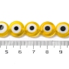 Handmade Evil Eye Lampwork Beads Strands LAMP-R006-01-4