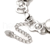 304 Stainless Steel Flat Round Link Chain Bracelet BJEW-Q776-02A-01-4