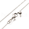 Stainless Steel Cable Chain Adjustable Slider Necklaces for Men Women NJEW-G160-01P-2