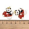 Golden Plated Alloy Enamel Pendants ENAM-Z017-11G-01-3