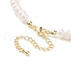 Mother's Day Jewellery Natural Pearl Beaded Necklace with Brass Clasp for Women NJEW-JN04059-3