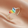 Adjustable Brass Enamel Cuff Rings FS-WG01AEE-01-3