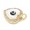 Brass Micro Pave Cubic Zirconia Pendants KK-D357-37G-2