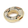 Brass Micro Pave Cubic Zirconia Pendants KK-Z108-02G-O-2