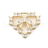 Brass Micro Pave Clear Cubic Zirconia Pendants KK-K371-29B-G-1