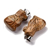 Natural Picture Jasper Pendants G-B127-07P-09-3