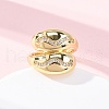 Brass Micro Pave Clear Cubic Zirconia Cuff Rings for Women RJEW-U047-29G-2