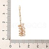 Rack Plating Brass Column Glass Seed Beads Links Connector Charms KK-M266-12G-02-3