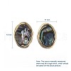 Abalone Shell/Paua Shell Stud Earrings EJEW-JE03864-01-3