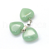 Heart Natural Green Aventurine Pendants X-G-Q371-08-2