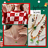 SUNNYCLUE 20Pcs Christmas Tree Glass Pendants FIND-SC0011-08-5