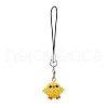 Chick Glass Seed Beads Charms Mobile Straps HJEW-MZ00118-1