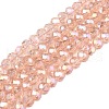 Electroplate Glass Beads Strands EGLA-A044-T3mm-B21-1