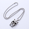 Vintage Men's Punk Stainless Steel Animal Pendant Necklaces PN8087-5