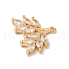 Brass Micro Pave Cubic Zirconia Pendants KK-K378-23G-2