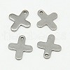 Tarnish Resistant 304 Stainless Steel Tiny Cross Charms STAS-K002-15A-1