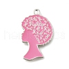 Breast Cancer Pink Awareness Ribbon Theme Alloy Enamel Pendants ENAM-C026-01G-S-1
