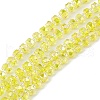 Transparent Electroplate Glass Beads Strands EGLA-F153-AB01-1