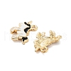 Light Gold Plated Alloy Enamel Pendants ENAM-M219-08KCG-03-2