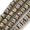 Electroplated Natural Lava Rock Beads Strands G-A251-A01-01E-2