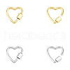 Unicraftale 4Pcs 2 Colors Brass Screw Carabiner Lock Charms KK-UN0001-99-1