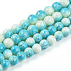 Transparent Baking Painted Glass Beads Strands DGLA-N009-10mm-05-2
