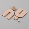 Acrylic Geometry Dangle Stud Earrings EJEW-WH0013-65B-2