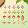 20Pcs 4 Colors Autumn Theme Alloy Enamel Charms ENAM-YW0003-40-3