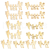   12Pcs 3 Styles Family Theme 304 Stainless Steel Pendants STAS-PH0004-53-3
