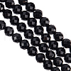 Olycraft 1 Strand Natural Black Tourmaline Beads Strands G-OC0005-36-1