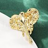 Brass Adjustable Open Cuff Rings for Women RJEW-R032-02G-3