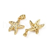 Brass Micro Pave Cubic Zirconia Pendants KK-C093-17A-G01-2