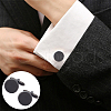 WADORN 4Pcs Stainless Steel Cuff Button STAS-WR0001-04-5